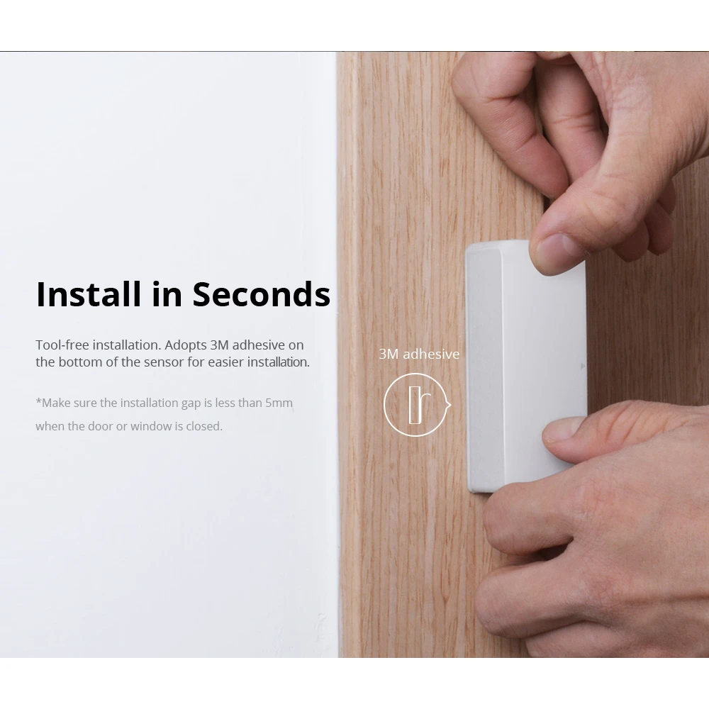Senzor ușă fereastră wireless SONOFF DW2 RF pentru alarmă de securitate