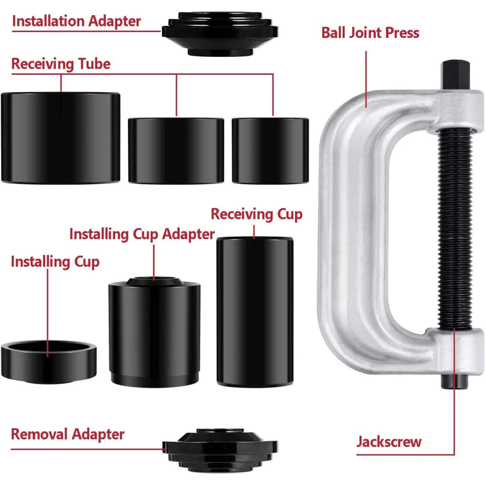 Set 10 piese extractor și instalator capete de bară și silentblock-uri 4x4 pentru vehicule off-road