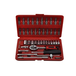 TSX TOOL Set chei tubulare hexagonale 1/4 46 piese TSX TOOL pentru auto și bricolaj