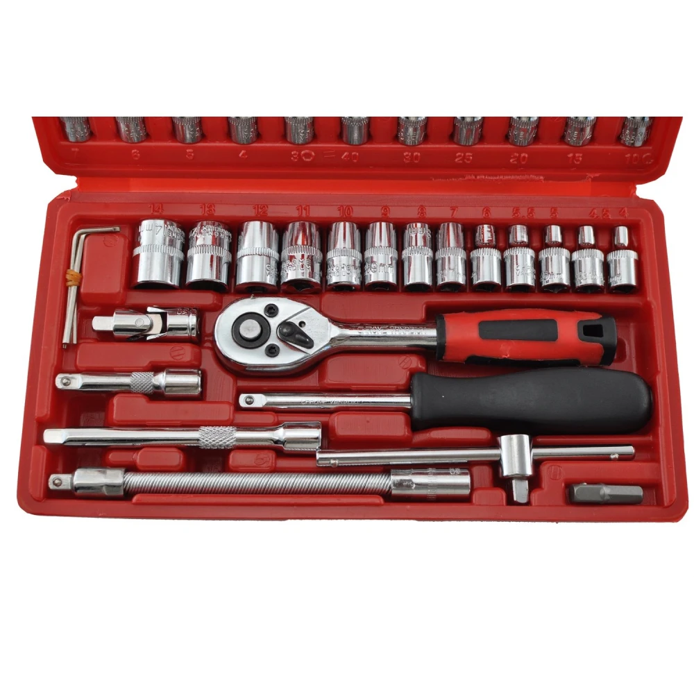 Set chei tubulare hexagonale 1/4 46 piese TSX TOOL pentru auto și bricolaj