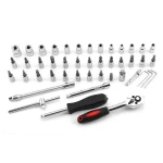 Set chei tubulare hexagonale 1/4 46 piese TSX TOOL pentru auto și bricolaj
