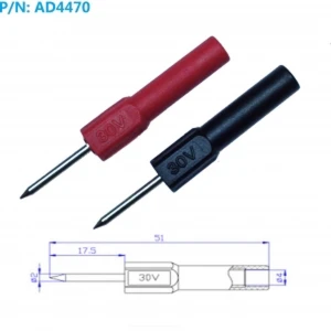 satkit Sondă de test cu vârf 2mm pentru banana 4mm Amass