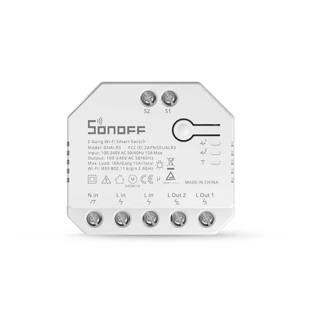 SONOFF DUAL R3 întrerupător inteligent dual cu măsurare putere