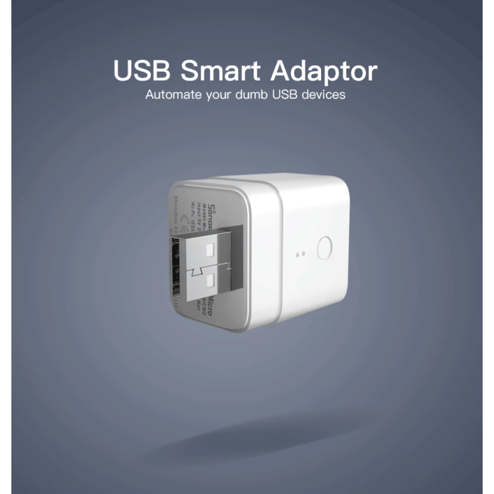 SONOFF Micro adaptor USB WiFi inteligent pentru control de la distanță și automatizare