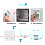 Vista frontal del SONOFF Pulsador Interruptor Doble 433Mhz para control de luz