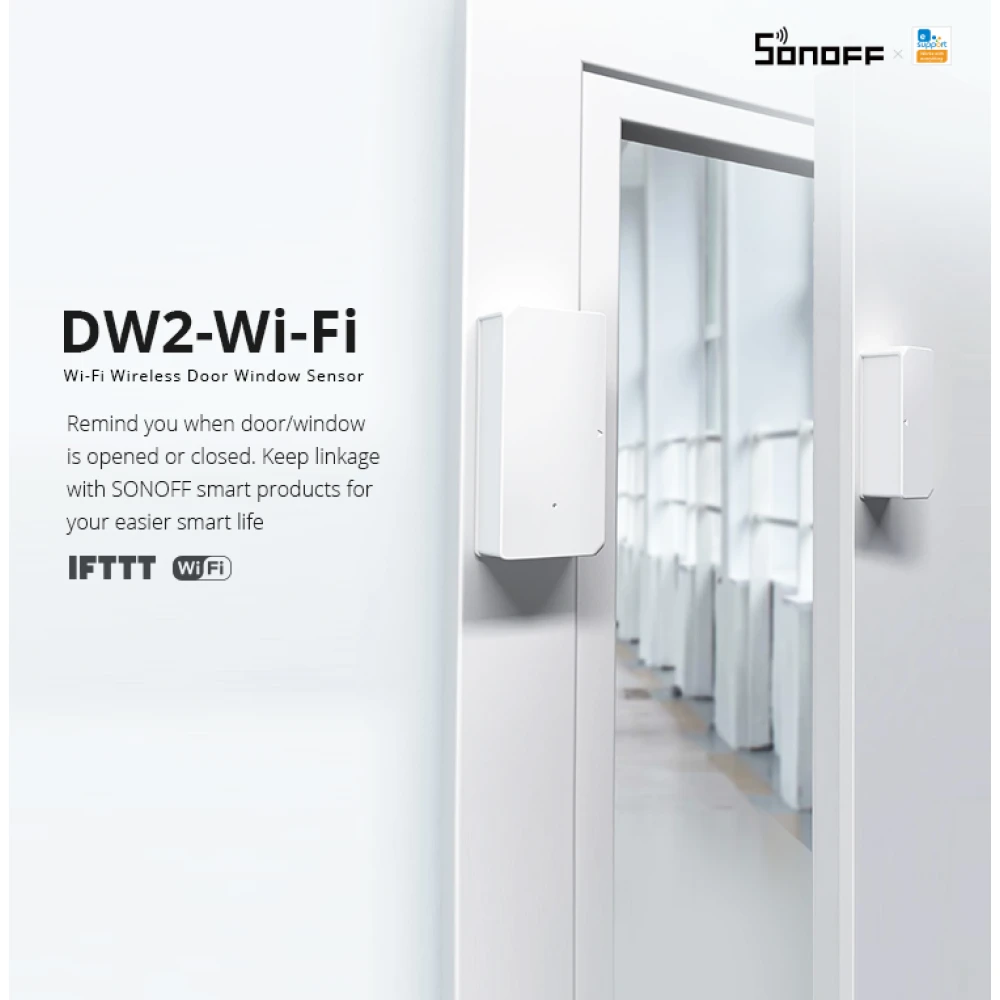 SONOFF SDW2 senzor wireless de deschidere pentru usa si fereastra