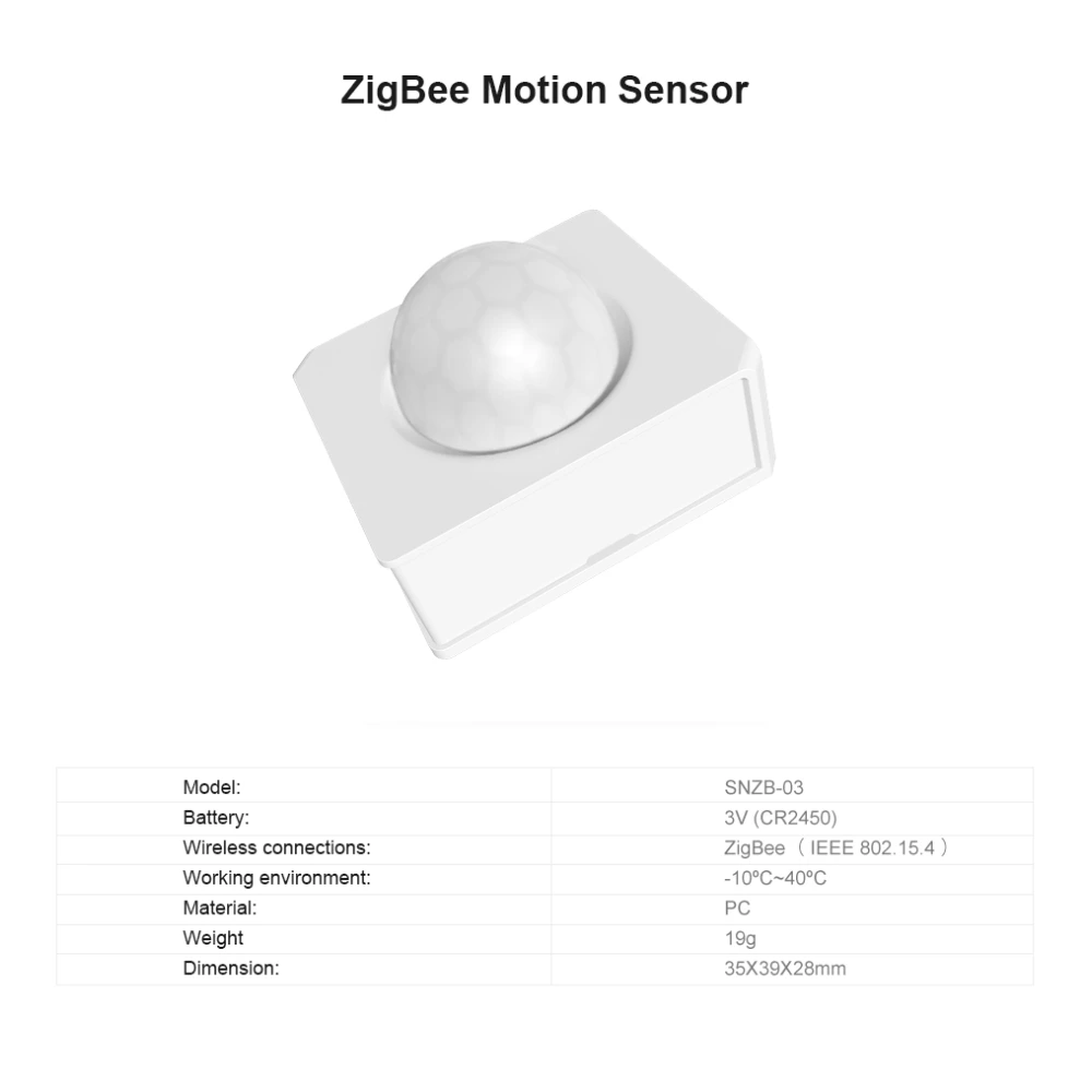 SONOFF SNZB-03 senzor de miscare ZigBee - control inteligent