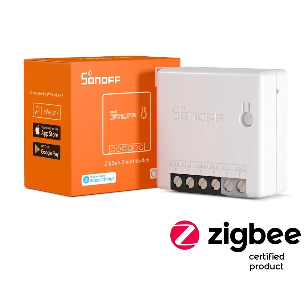 SONOFF ZBMINI ZigBee întrerupător inteligent mini pentru controlul luminii 2 căi