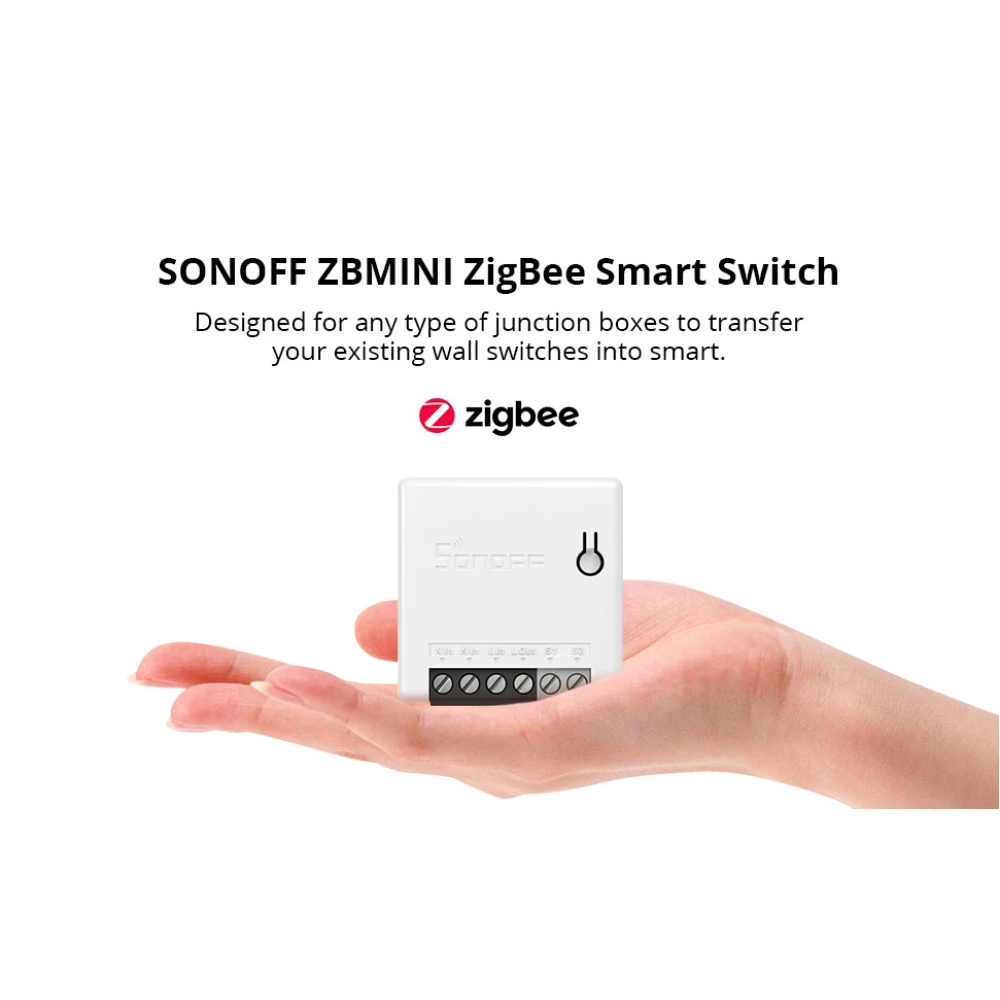 SONOFF ZBMINI ZigBee întrerupător inteligent mini pentru controlul luminii 2 căi