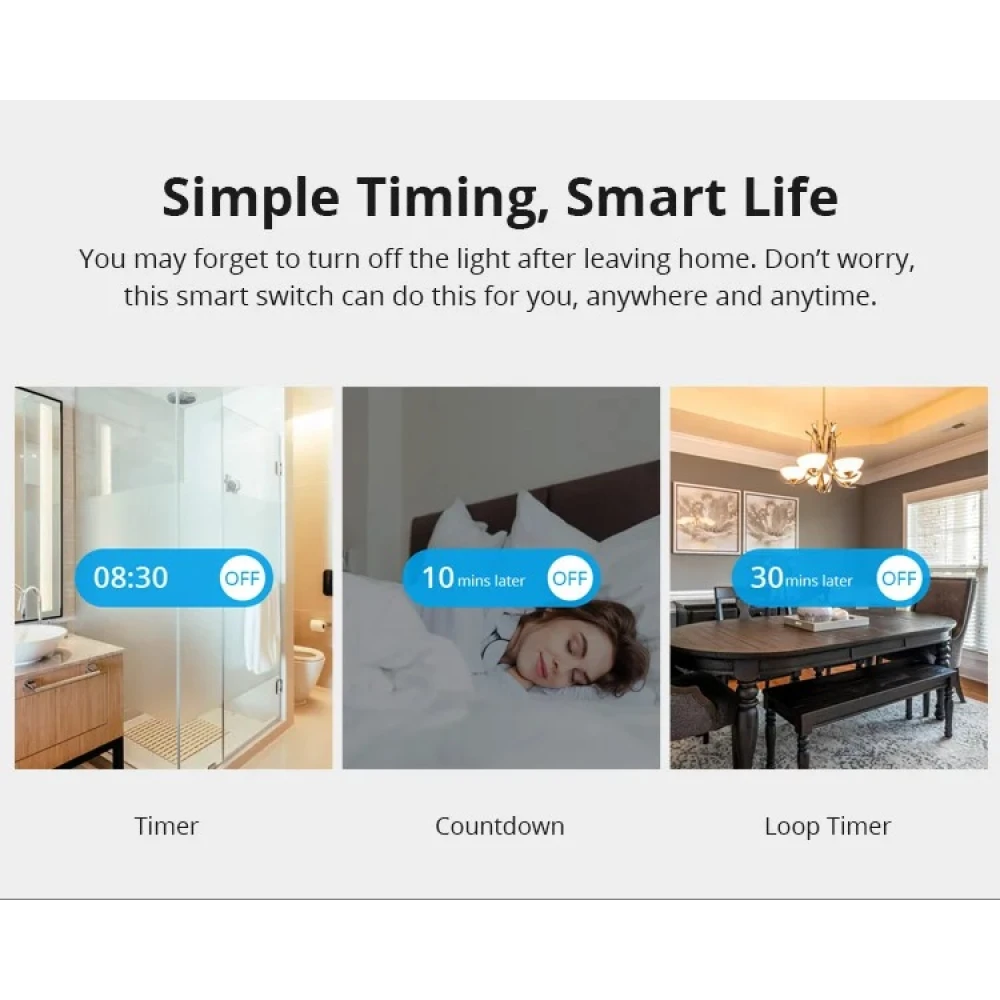 SONOFF ZBMINI ZigBee întrerupător inteligent mini pentru controlul luminii 2 căi