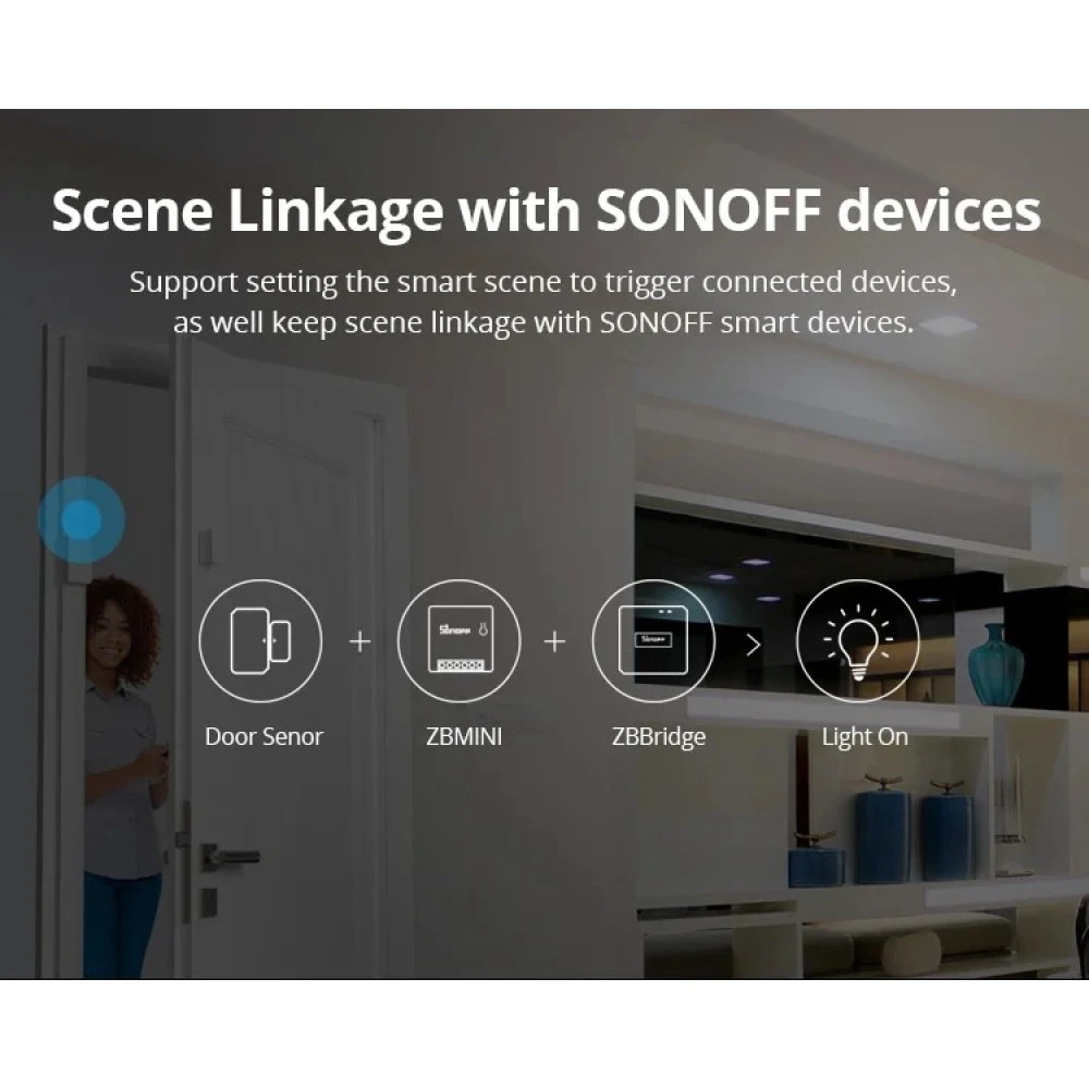 SONOFF ZBMINI ZigBee întrerupător inteligent mini pentru controlul luminii 2 căi