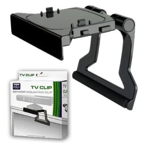 Suport Kinect Xbox 360 pentru TV cu clip negru compatibil cu senzorul Kinect