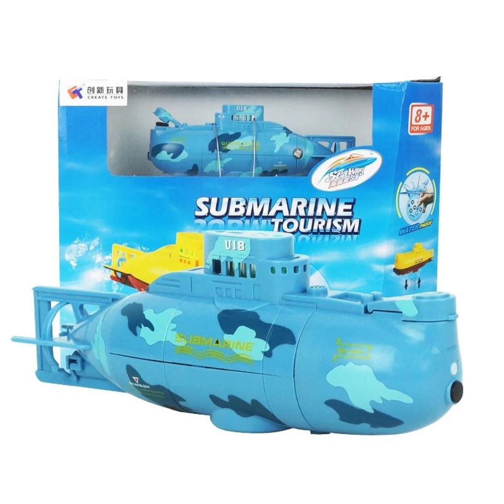 Submarin RC mini 3 canale - micro submarin albastru Satkit