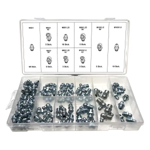 Set racorduri de gresare hidraulice metrice M6, M8 și M10 - 110 bucăți
