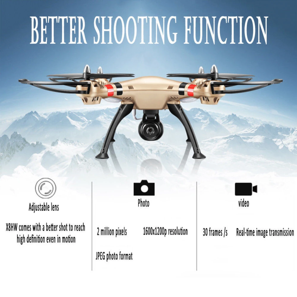 Syma X8hw dron quadcopter FPV cu camera WiFi HD in timp real