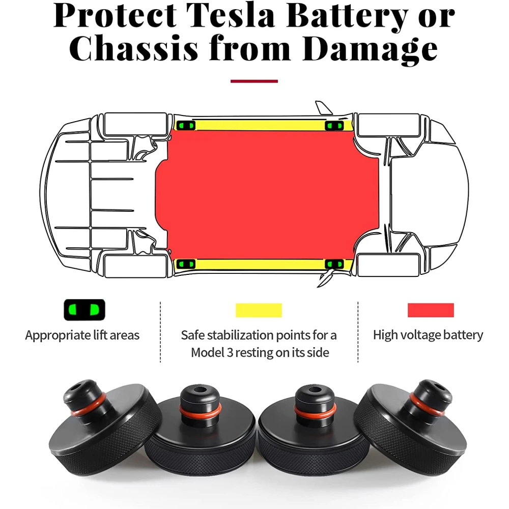 Accesorios para levantar Tesla Model 3 con tacos de goma TSX TOOL