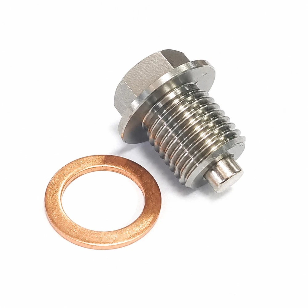 Dop de Golire Ulei Magnetic Oțel Inoxidabil M12 x 1,75 cu Garnitură - Carter Auto Moto