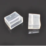 Capac final din PVC transparent pentru bandă LED 220V AC 14mm