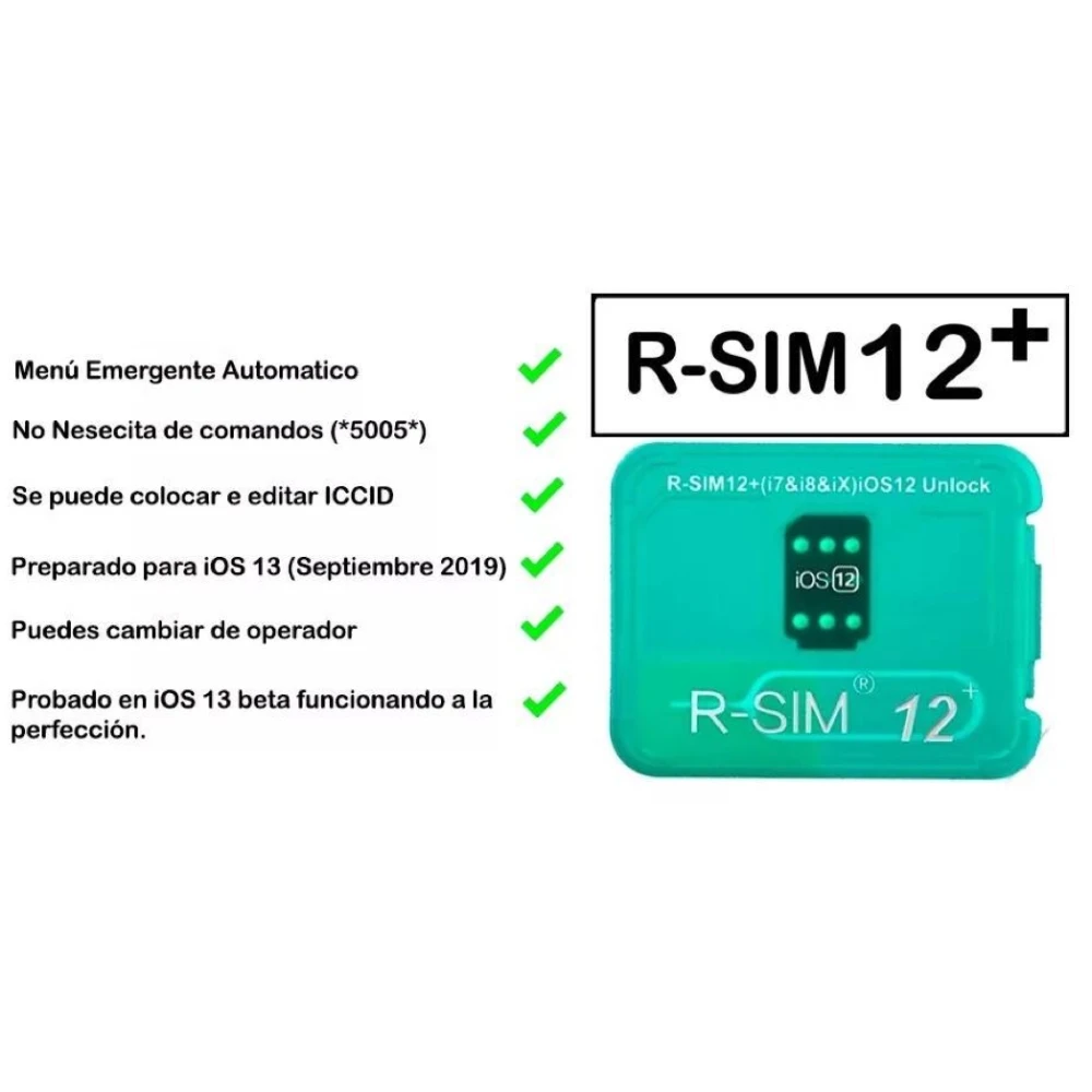 Cartelă unlock R-SIM 12 pentru iPhone 5s, 6, 6s, 7, 8 și X compatibilă iOS 11 și iOS 12