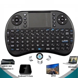 satkit Tastatură wireless cu trackpad pentru Android TV model T2 pentru mini PC și media center