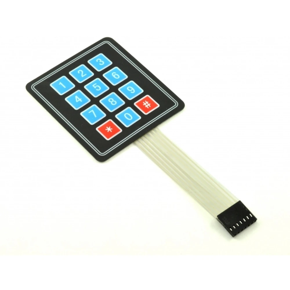Tastatură matricială 4x3 flexibilă compatibilă cu Arduino pentru proiecte electronice