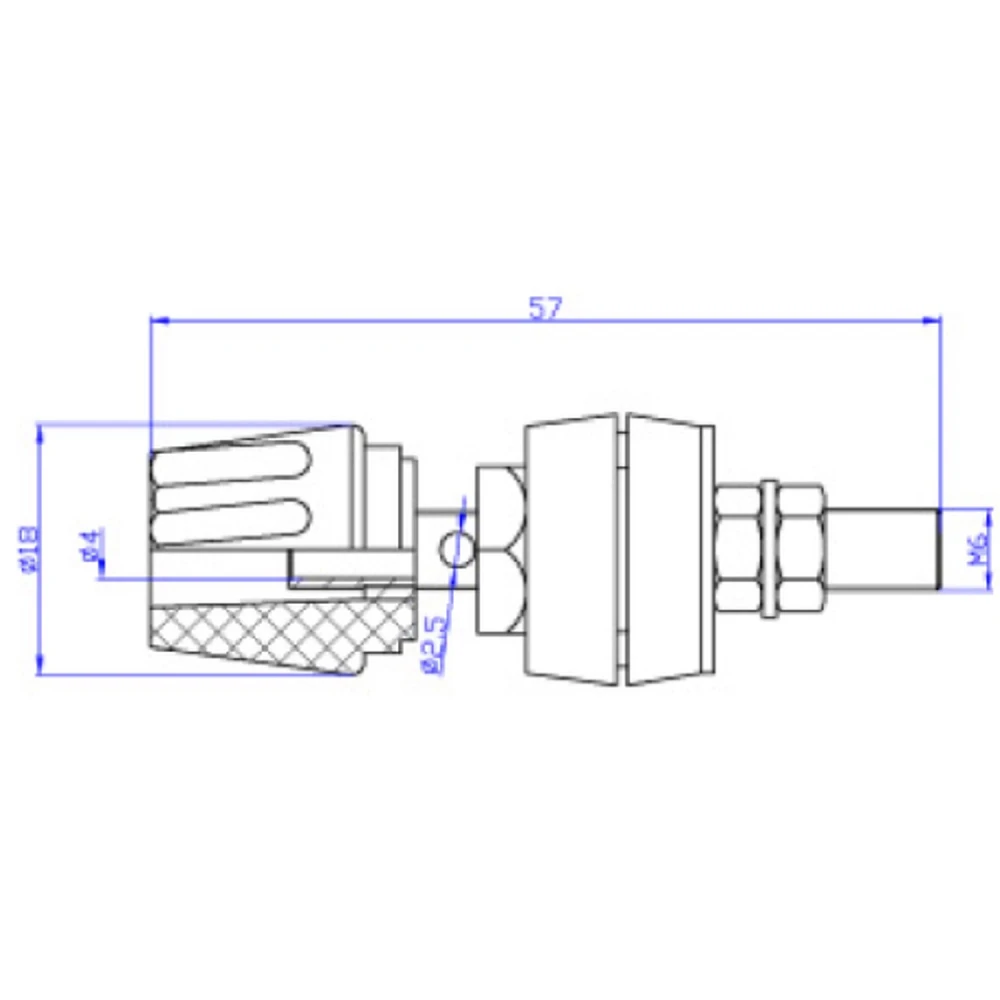 Terminale femelă 4mm roșu negru 60V 50A pachet 2 Amass pentru panou