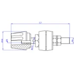 Terminale femelă 4mm roșu negru 60V 50A pachet 2 Amass pentru panou