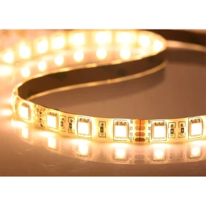Bandă LED 12V alb cald 5 metri SMD5050 60LED/metru 14W pentru interior și exterior