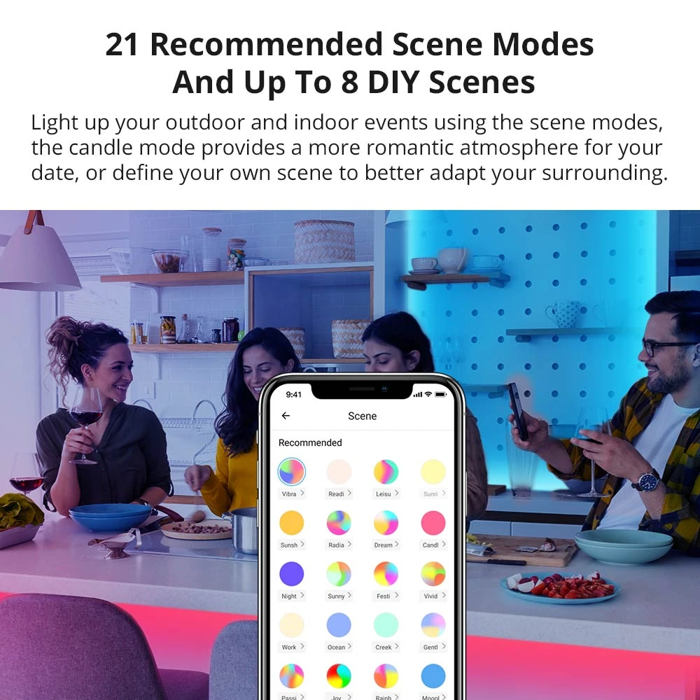 Bandă LED inteligentă WiFi SONOFF L2 Lite 5 metri cu telecomandă și app