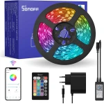Bandă LED inteligentă WiFi SONOFF L2 Lite 5 metri cu telecomandă și app