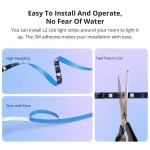 Bandă LED inteligentă WiFi SONOFF L2 Lite 5 metri cu telecomandă și app