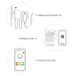 Bandă LED inteligentă WiFi SONOFF L2 Lite 5 metri cu telecomandă și app