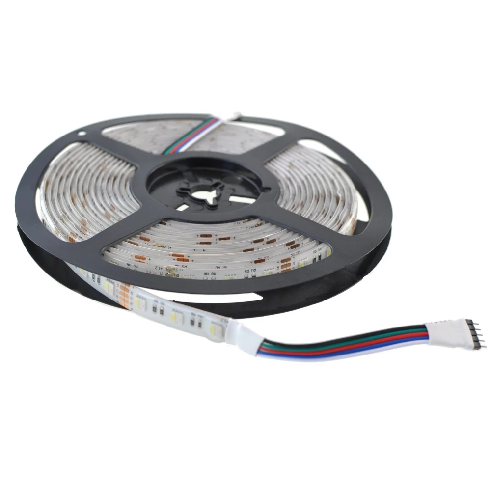 Bandă LED RGBW 12V 5m IP67 pentru iluminat exterior și interior