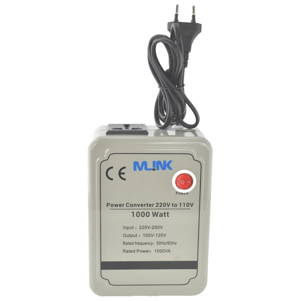 Interruptor de encendido y apagado del transformador 220v a 110v 1000w
