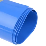 Tub termocontractabil PVC pentru pachet de baterii 1m x 280mm x 0.15mm albastru