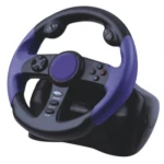 Volan de curse pentru Playstation 2 cu pedale și tehnologie Dual Shock