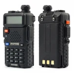 Walkie talkie Baofeng UV-5R 8W cu căști și bandă duală VHF/UHF