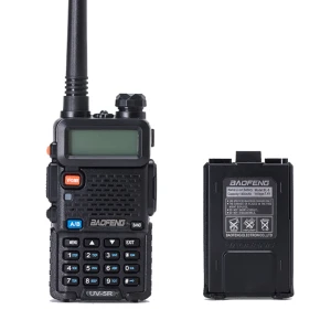 Baofeng Walkie talkie Baofeng UV-5R 8W cu căști și bandă duală VHF/UHF