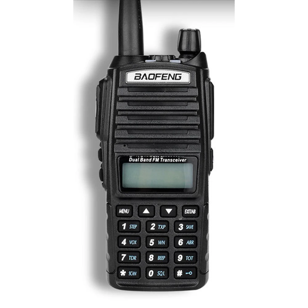 Walkie talkie Baofeng UV82 cu dublu buton de vorbire și putere mare