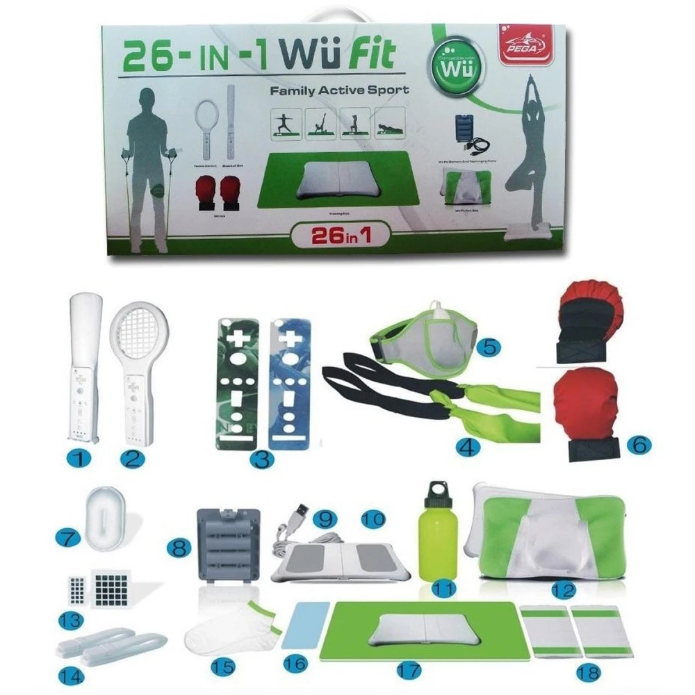 Wii Fit 26 în 1 Family Active Sports Pack - kit complet de accesorii pentru Wii Fit