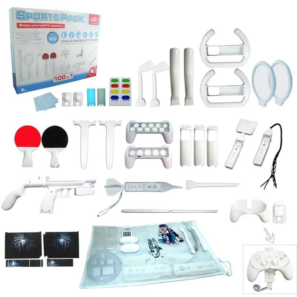 Wii Motion Plus 100in1 Sports Pack - set complet de accesorii pentru Nintendo Wii